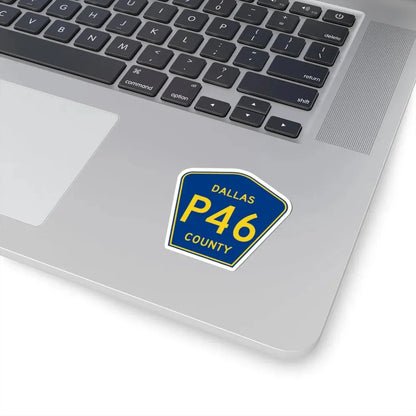 Dallas County Route P46 IA (Iowa) (Road Sign) STICKER Vinyl Kiss-Cut Decal - The Sticker Space