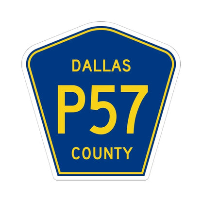 Dallas County Route P57 IA (Iowa) (Road Sign) STICKER Vinyl Kiss-Cut Decal 6 Inch White - The Sticker Space