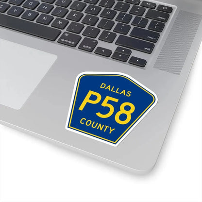 Dallas County Route P58 IA (Iowa) (Road Sign) STICKER Vinyl Kiss-Cut Decal - The Sticker Space