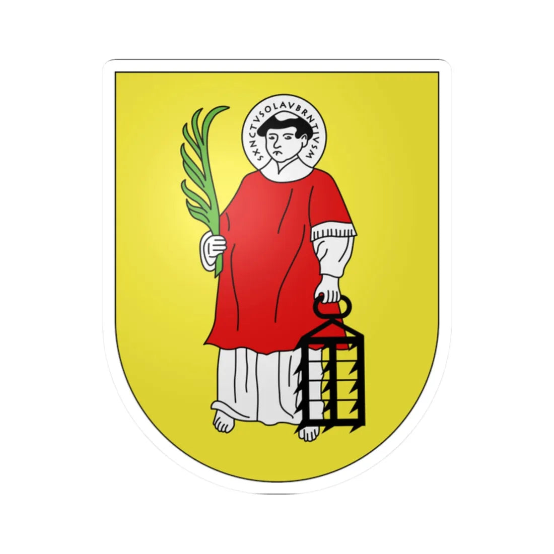 Dallenwil-coat of arms (Switzerland) (Coat of Arms) STICKER Vinyl Kiss-Cut Decal 2 Inch White - The Sticker Space