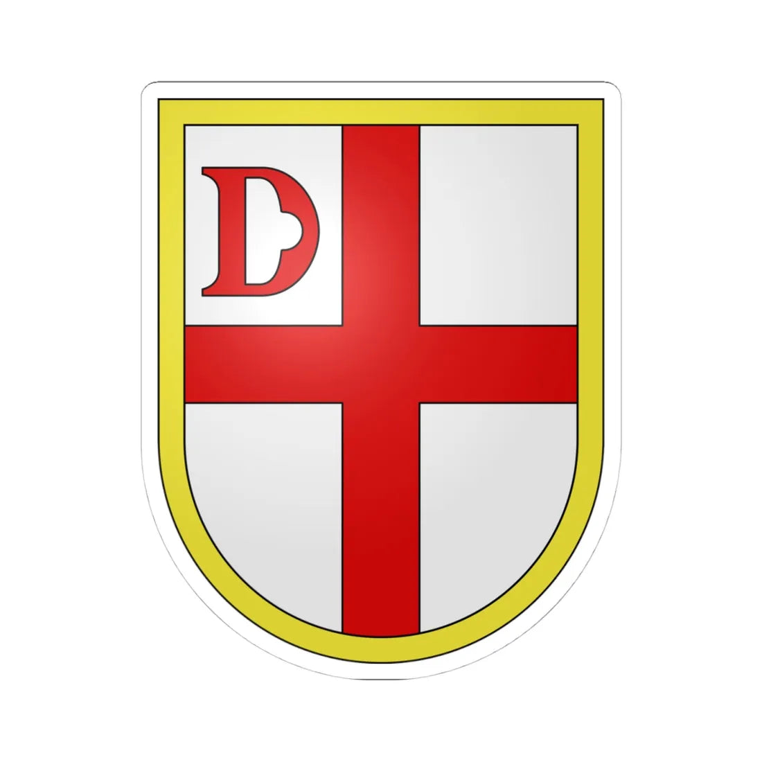 Dalpe-coat of arms (Switzerland) (Coat of Arms) STICKER Vinyl Kiss-Cut Decal 4 Inch White - The Sticker Space