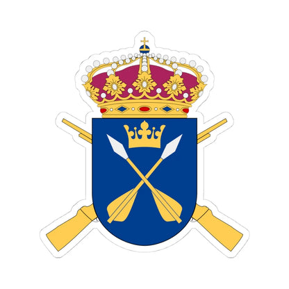 Dalregementet vapen (Sweden) (Coat of Arms) STICKER Vinyl Kiss-Cut Decal 4 Inch White - The Sticker Space