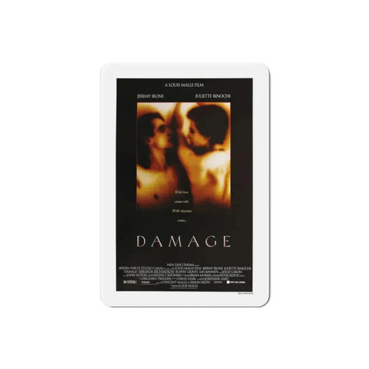 Damage 1992 Movie Poster Refrigerator Magnet 2 Inch - The Sticker Space