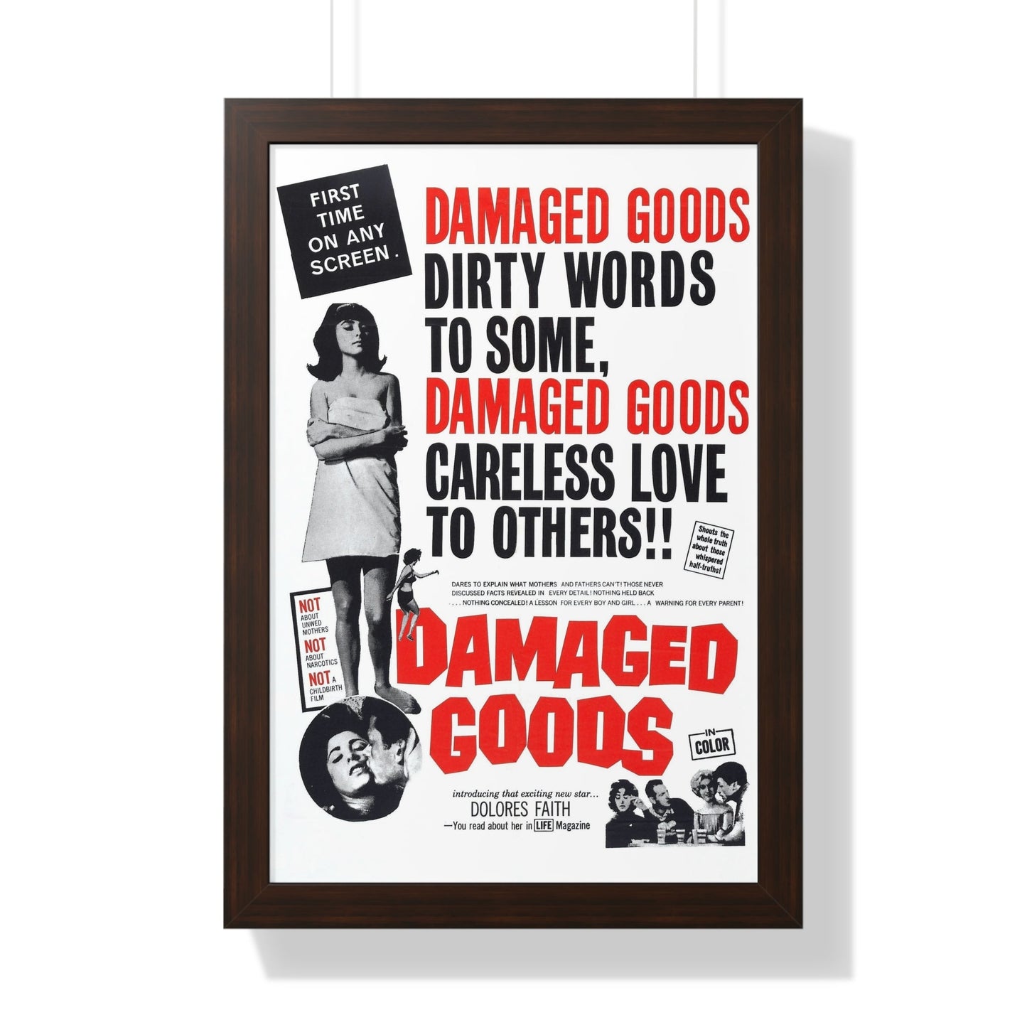 DAMAGED GOODS 1961 - Framed Movie Poster-16″ x 24″-The Sticker Space