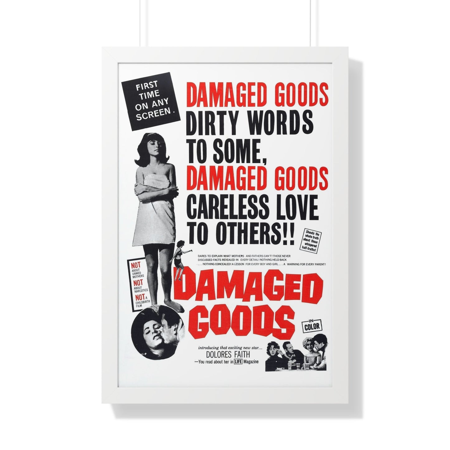 DAMAGED GOODS 1961 - Framed Movie Poster-20" x 30"-The Sticker Space