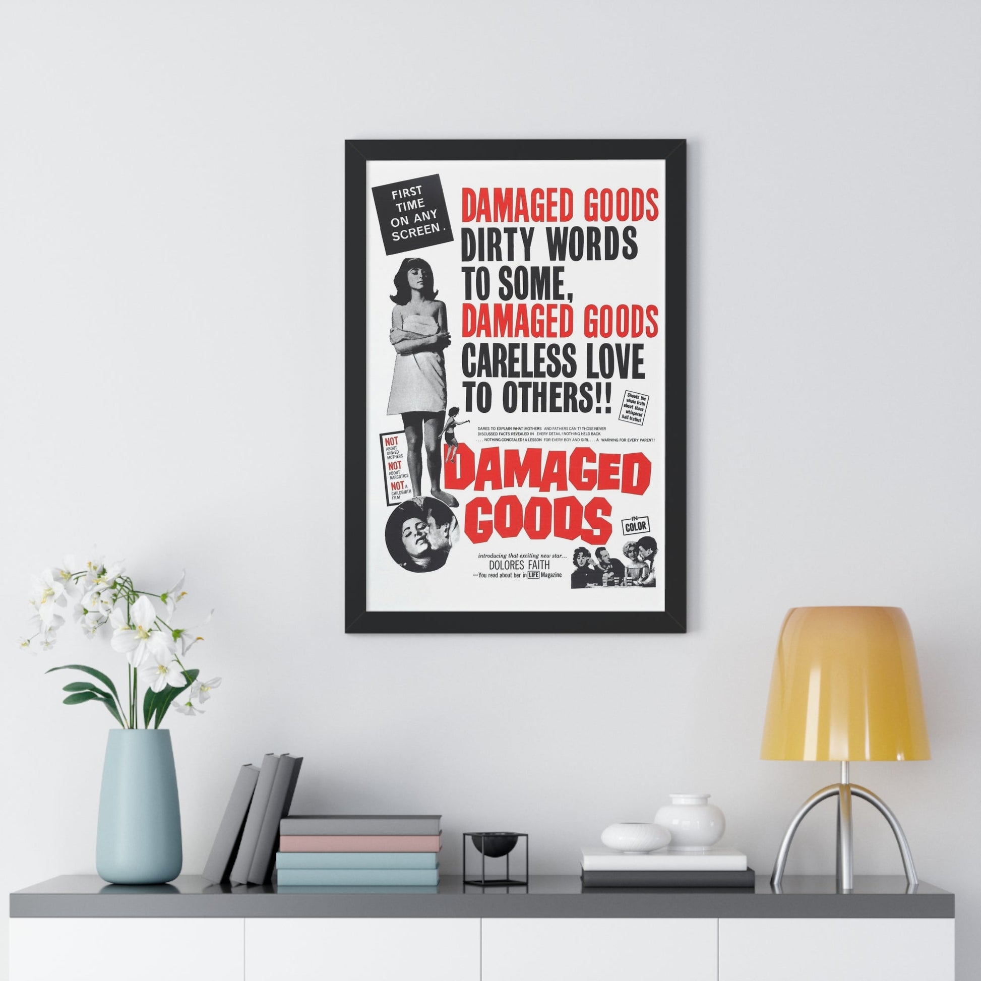 DAMAGED GOODS 1961 - Framed Movie Poster-The Sticker Space