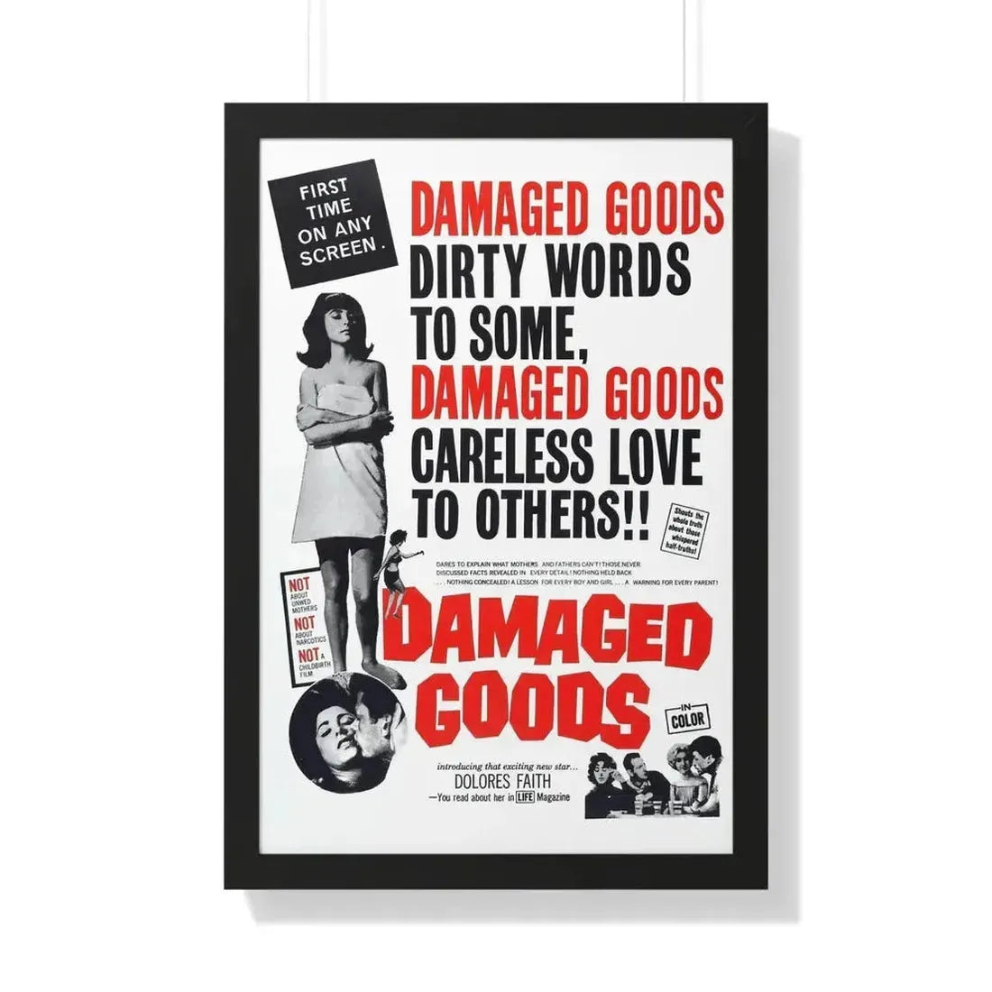 DAMAGED GOODS 1961 - Framed Movie Poster - The Sticker Space