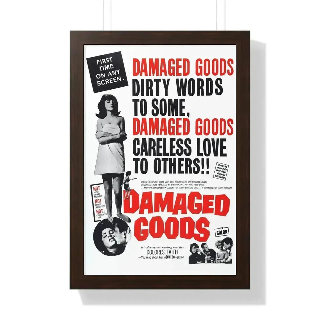 DAMAGED GOODS 1961 - Framed Movie Poster - The Sticker Space