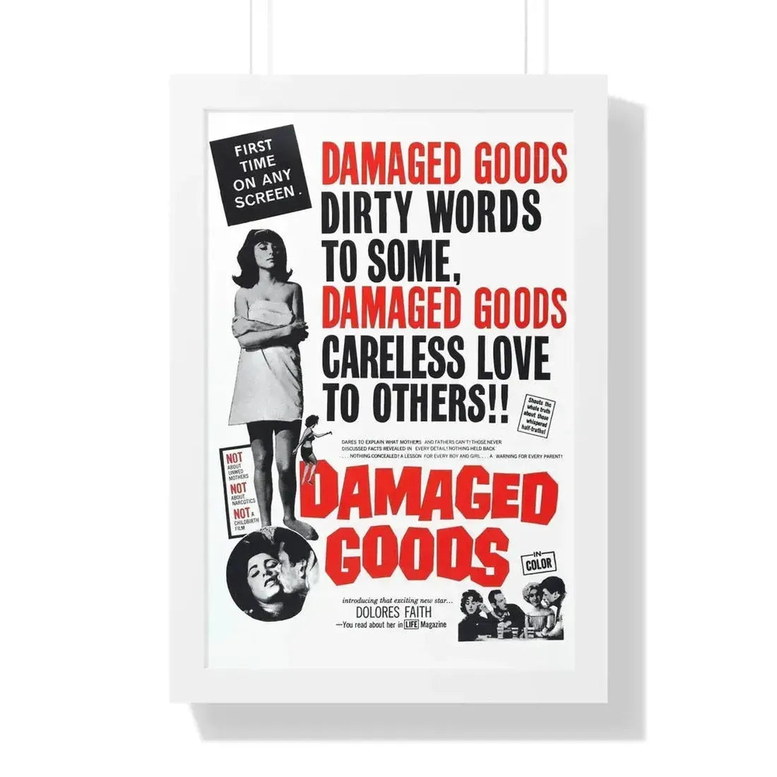 DAMAGED GOODS 1961 - Framed Movie Poster - The Sticker Space