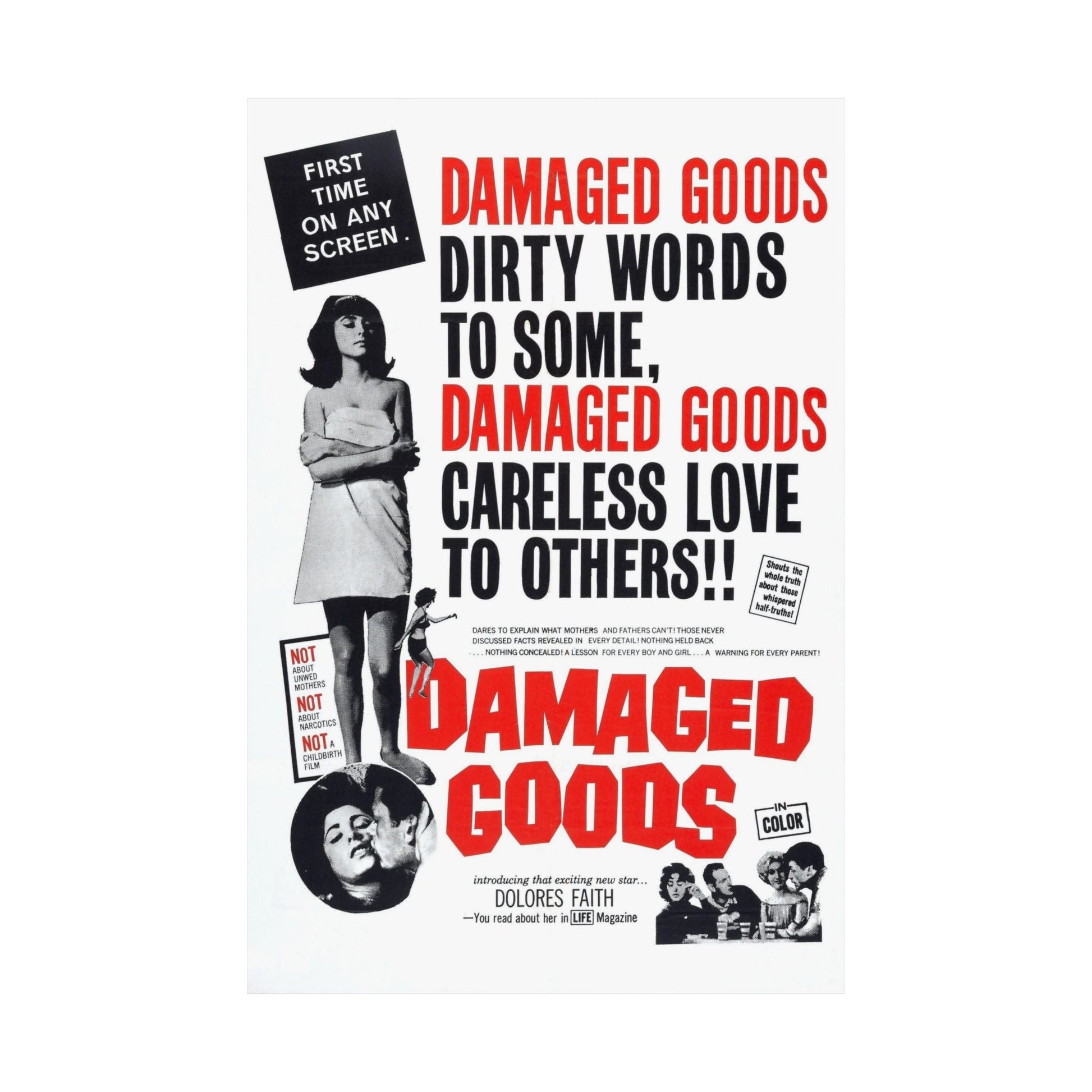 DAMAGED GOODS 1961 - Paper Movie Poster-The Sticker Space