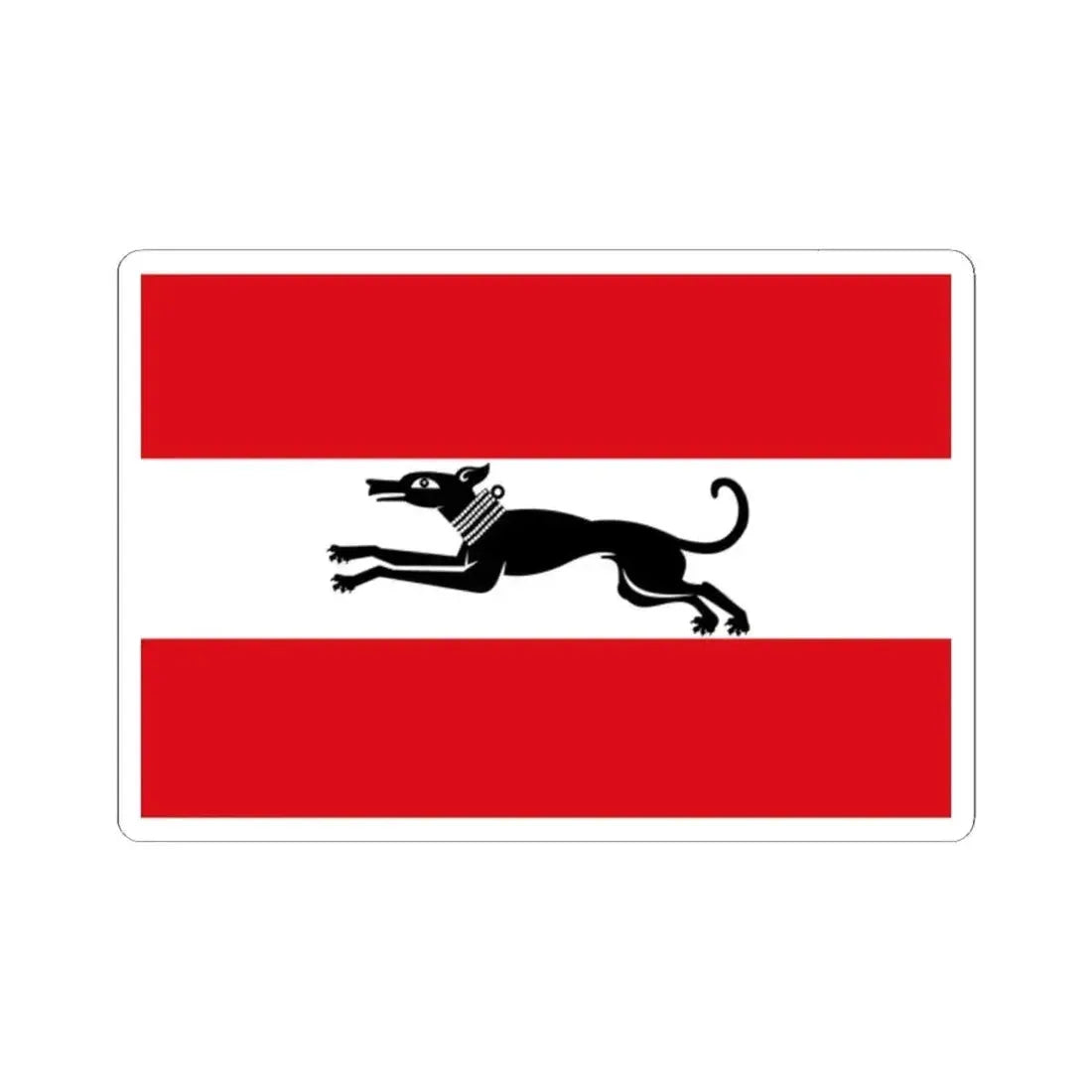 Damme vlag (Belgium) STICKER Vinyl Kiss-Cut Decal 2 Inch White - The Sticker Space