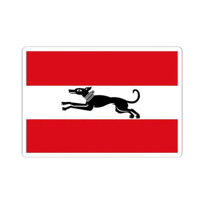 Damme vlag (Belgium) STICKER Vinyl Kiss-Cut Decal 2 Inch White - The Sticker Space