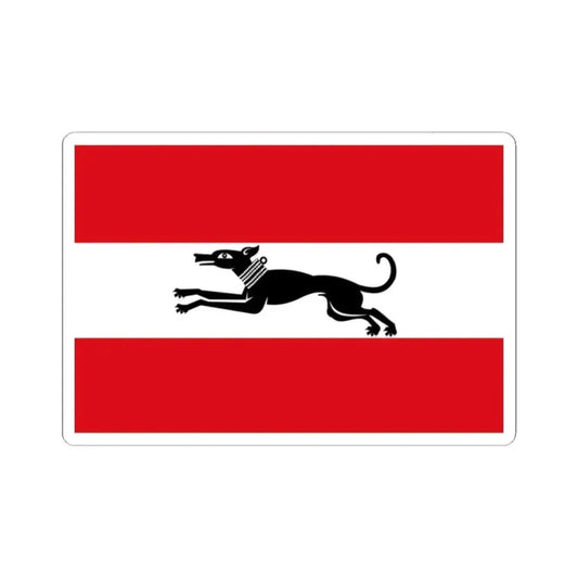 Damme vlag (Belgium) STICKER Vinyl Kiss-Cut Decal 2 Inch White - The Sticker Space