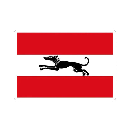 Damme vlag (Belgium) STICKER Vinyl Kiss-Cut Decal 3 Inch White - The Sticker Space