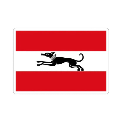 Damme vlag (Belgium) STICKER Vinyl Kiss-Cut Decal 4 Inch White - The Sticker Space