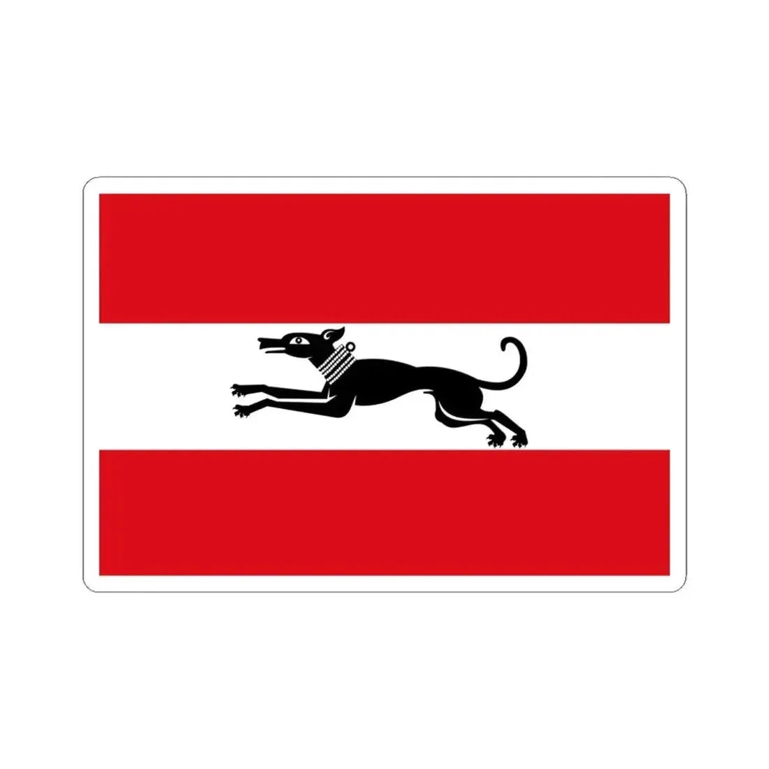 Damme vlag (Belgium) STICKER Vinyl Kiss-Cut Decal 6 Inch White - The Sticker Space