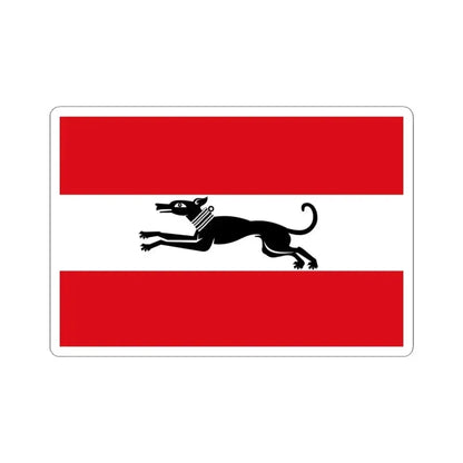 Damme vlag (Belgium) STICKER Vinyl Kiss-Cut Decal 6 Inch White - The Sticker Space