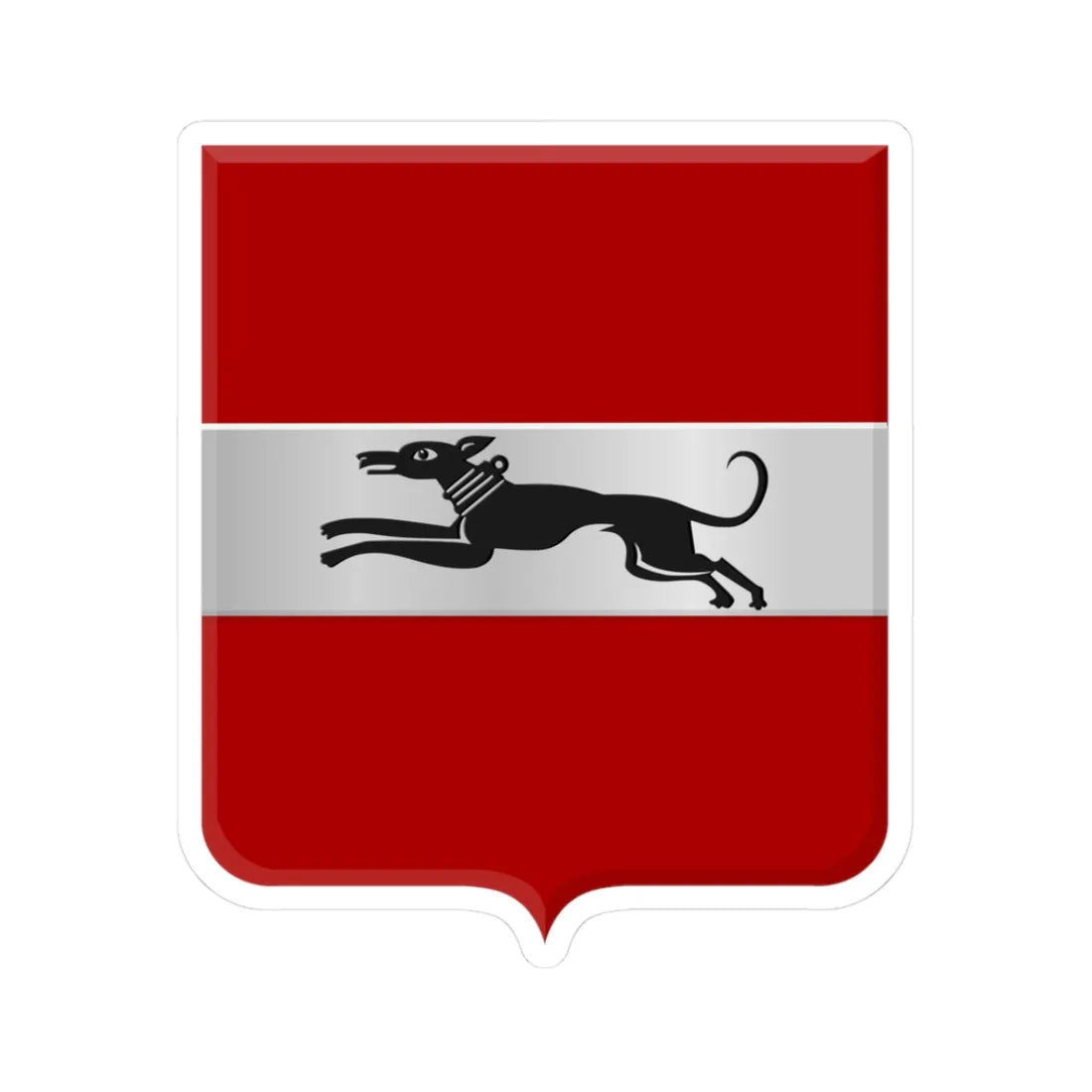 Damme wapen (Belgium) (Coat of Arms) STICKER Vinyl Kiss-Cut Decal 3 Inch White - The Sticker Space