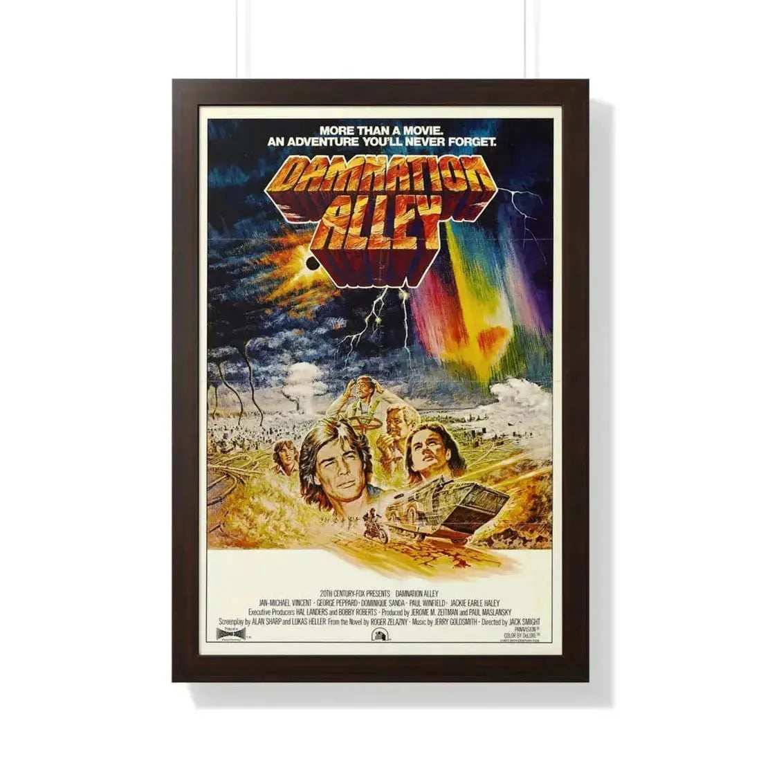 DAMNATION ALLEY 1977 - Framed Movie Poster 20" x 30" Walnut - The Sticker Space
