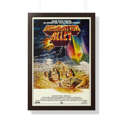 DAMNATION ALLEY 1977 - Framed Movie Poster 20" x 30" Walnut - The Sticker Space