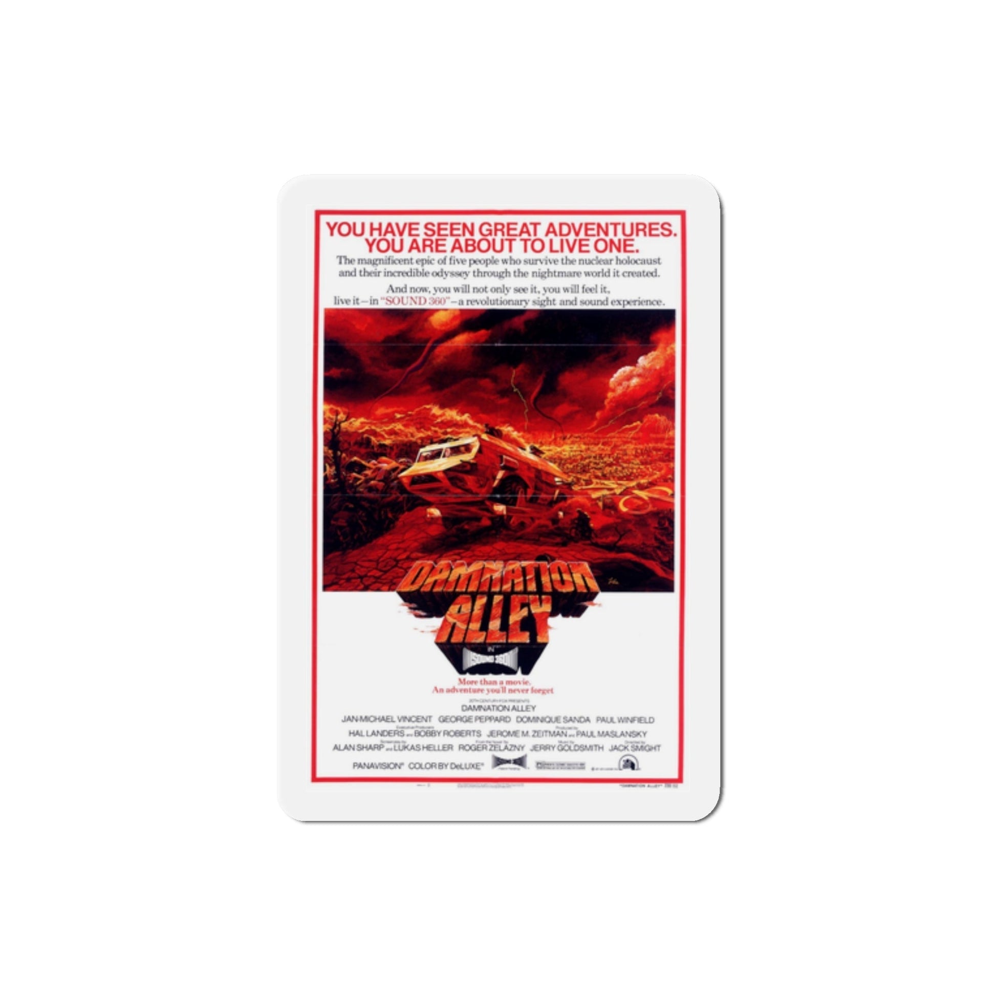 Damnation Alley 1977 Movie Poster Die-Cut Magnet-2 Inch-The Sticker Space