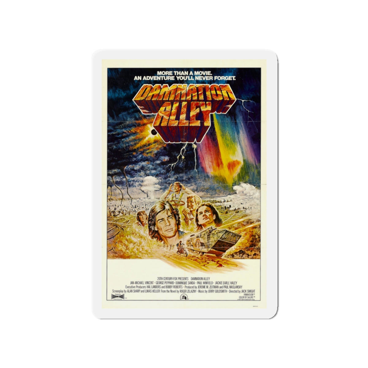 DAMNATION ALLEY 1977 Movie Poster - Die-Cut Magnet-3" x 3"-The Sticker Space