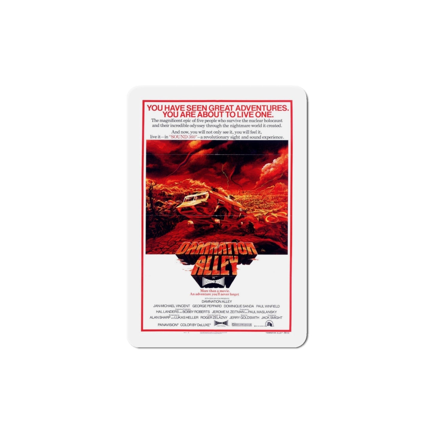 Damnation Alley 1977 Movie Poster Die-Cut Magnet-4 Inch-The Sticker Space