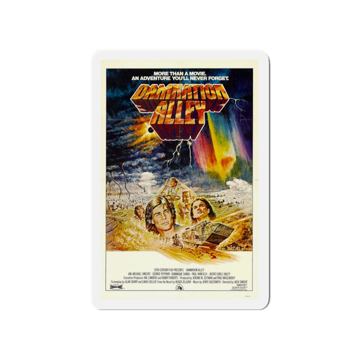 DAMNATION ALLEY 1977 Movie Poster - Die-Cut Magnet-4" x 4"-The Sticker Space