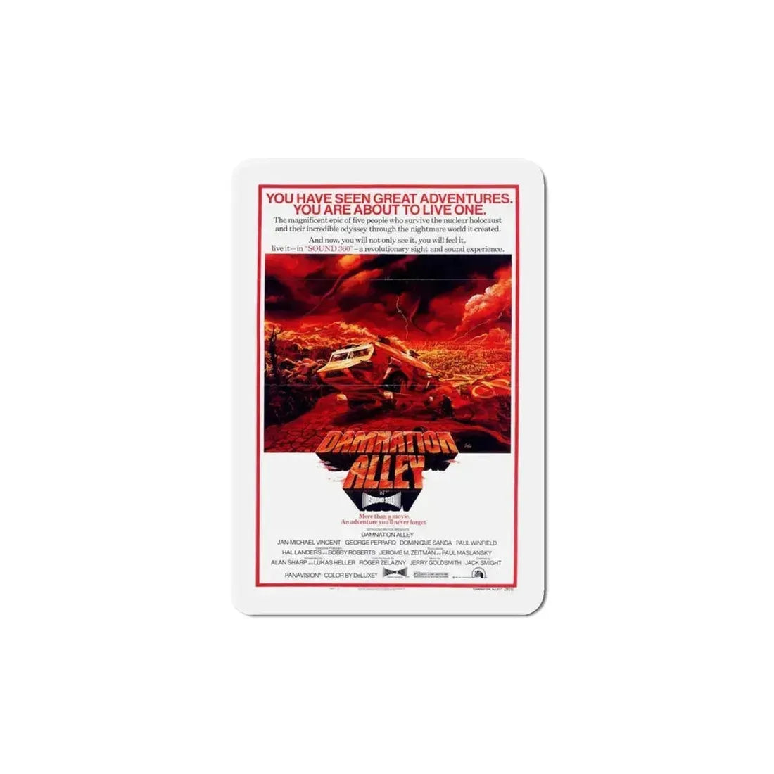 Damnation Alley 1977 Movie Poster Refrigerator Magnet 6 Inch - The Sticker Space