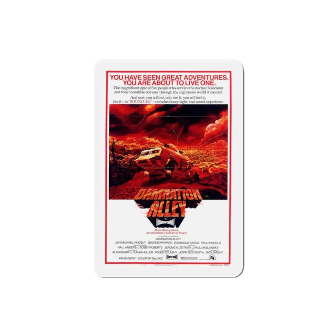 Damnation Alley 1977 Movie Poster Refrigerator Magnet - The Sticker Space