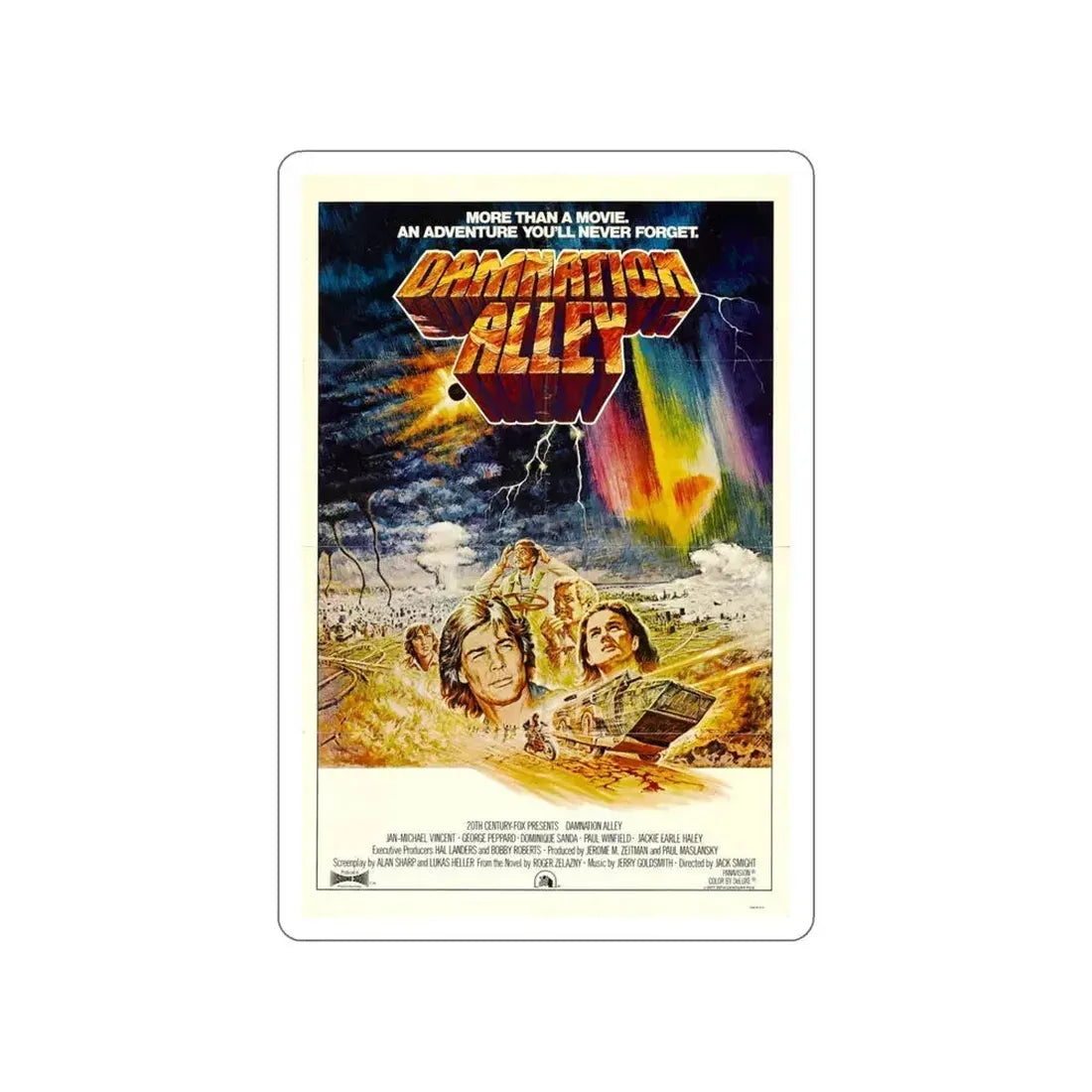 DAMNATION ALLEY 1977 Movie Poster STICKER Vinyl Die-Cut Decal 5 Inch - The Sticker Space