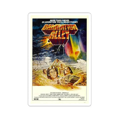DAMNATION ALLEY 1977 Movie Poster - STICKER Vinyl Kiss-Cut Decal 2 Inch White - The Sticker Space