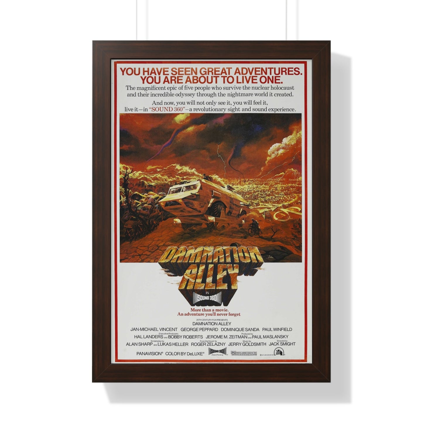 DAMNATION ALLEY (2) 1977 - Framed Movie Poster-16″ x 24″-The Sticker Space