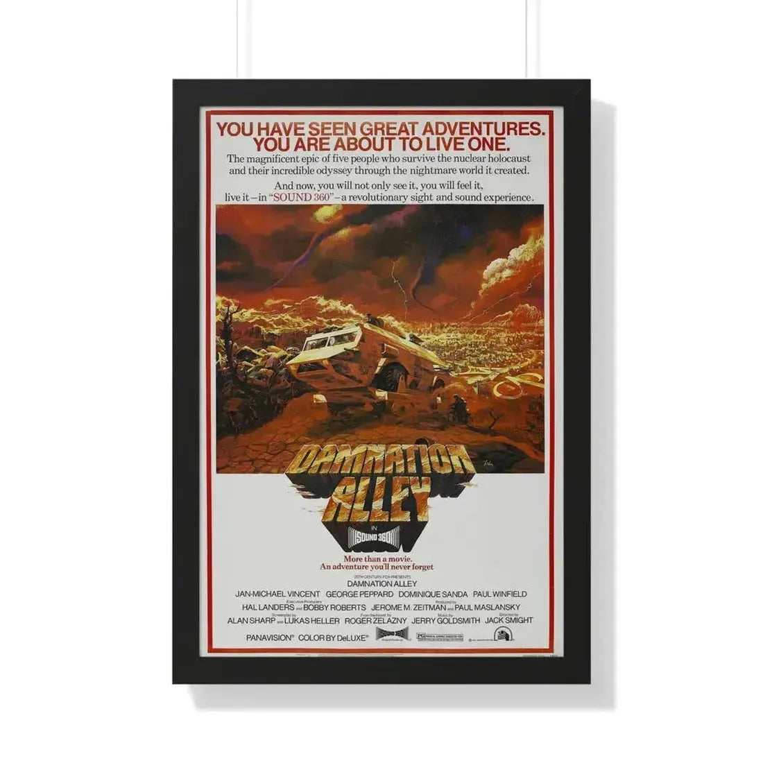 DAMNATION ALLEY (2) 1977 - Framed Movie Poster 20" x 30" Black - The Sticker Space