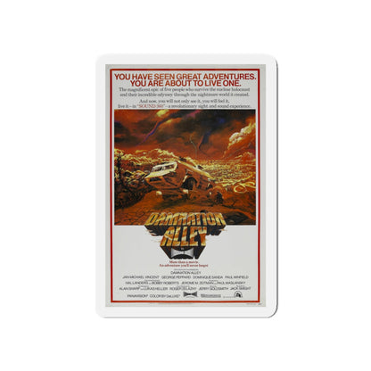 DAMNATION ALLEY (2) 1977 Movie Poster - Die-Cut Magnet-5" x 5"-The Sticker Space