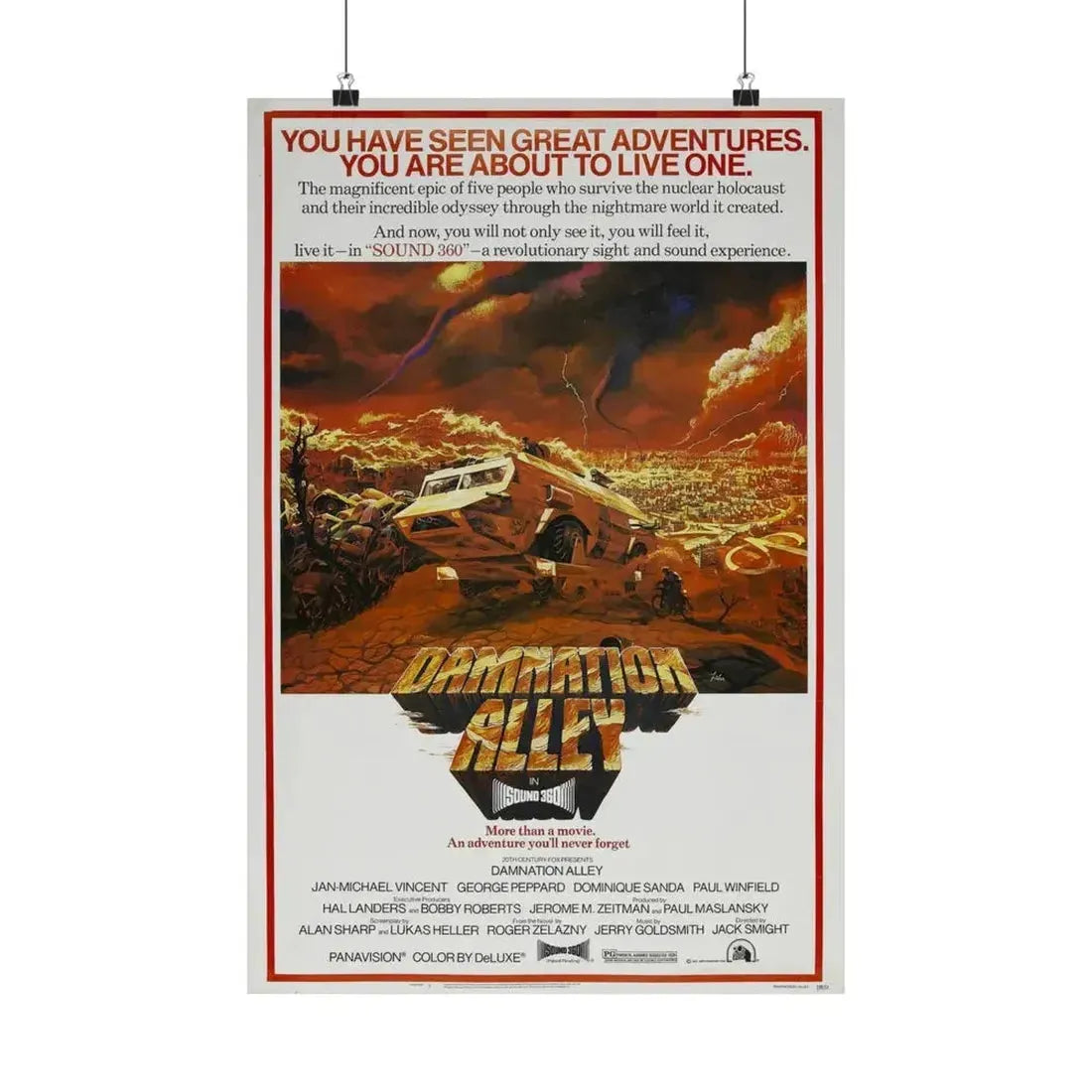 DAMNATION ALLEY (2) 1977 - Paper Movie Poster - The Sticker Space