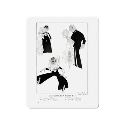 Dan Cupid Is A Merry Elf, Smart Set Magazine, February 1930 (Magazine Illustration) Refrigerator Magnet - The Sticker Space