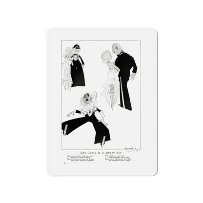 Dan Cupid Is A Merry Elf, Smart Set Magazine, February 1930 (Magazine Illustration) Refrigerator Magnet - The Sticker Space