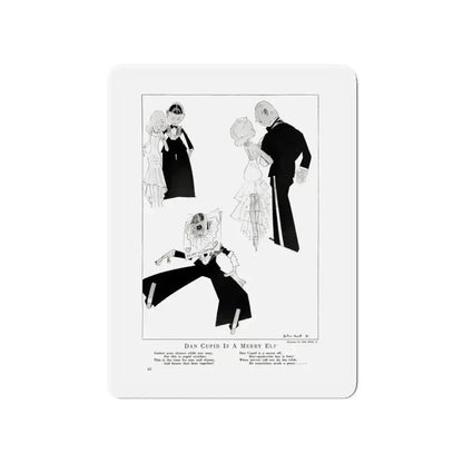 Dan Cupid Is A Merry Elf, Smart Set Magazine, February 1930 (Magazine Illustration) Refrigerator Magnet - The Sticker Space