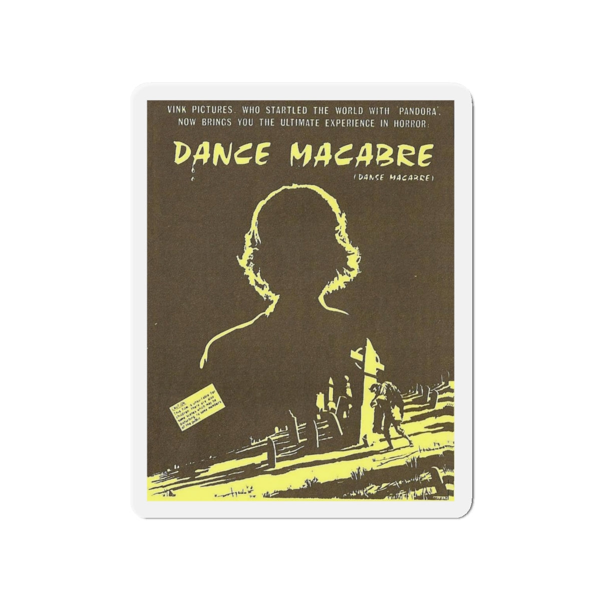 DANCE MACABRE 1986 Movie Poster - Die-Cut Magnet-4" x 4"-The Sticker Space