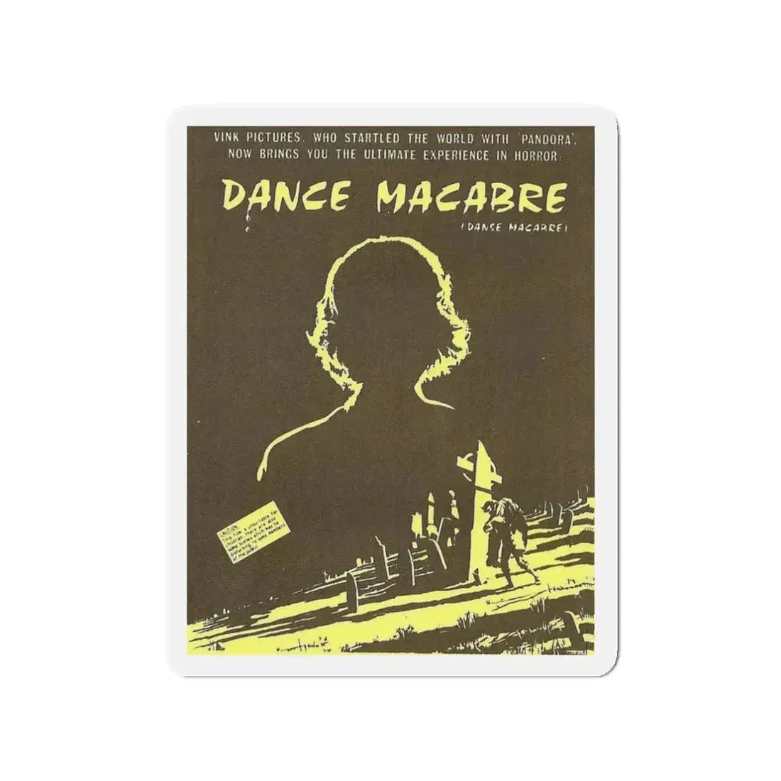 DANCE MACABRE 1986 Movie Poster - Refrigerator Magnet 3 Inch - The Sticker Space