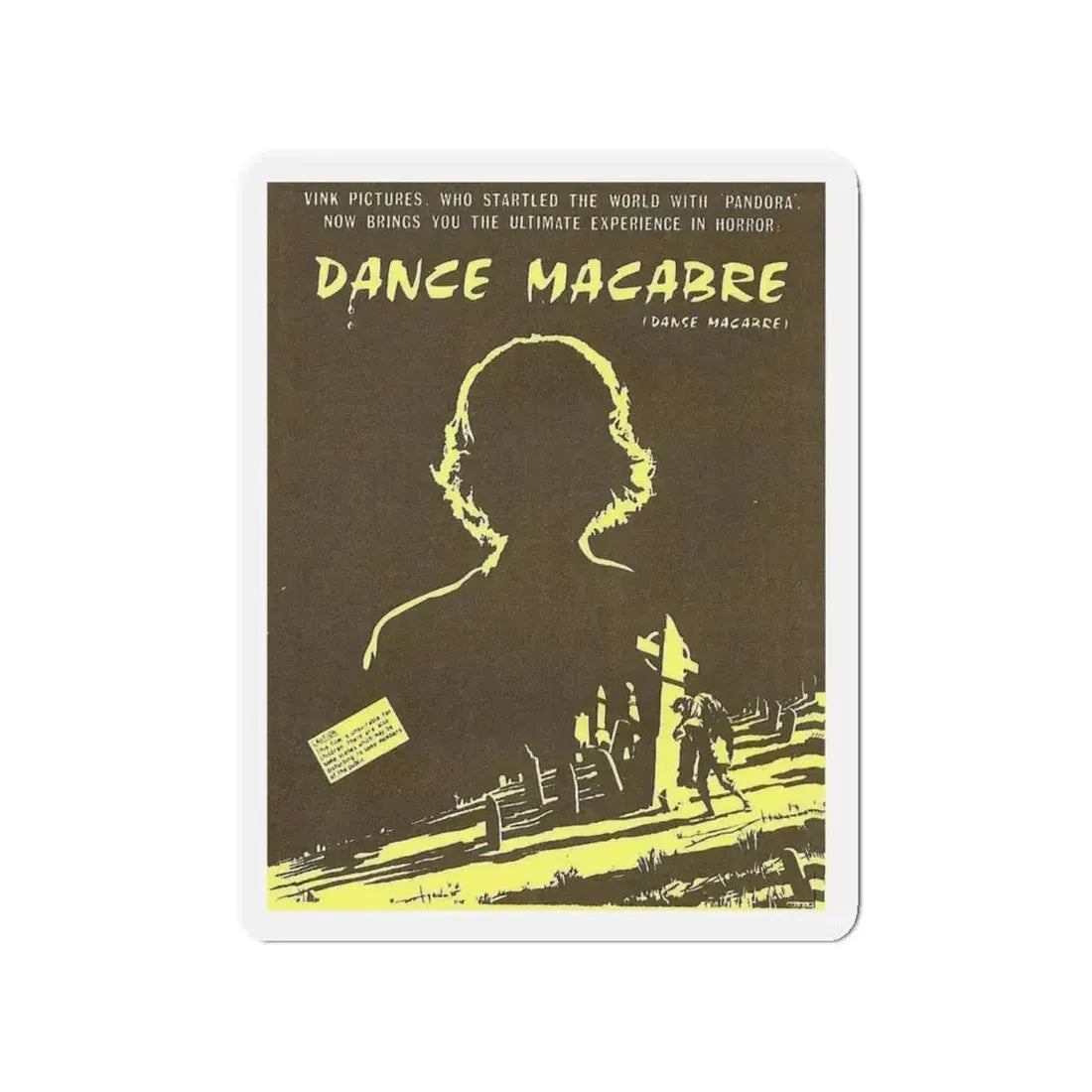 DANCE MACABRE 1986 Movie Poster - Refrigerator Magnet 4 Inch - The Sticker Space
