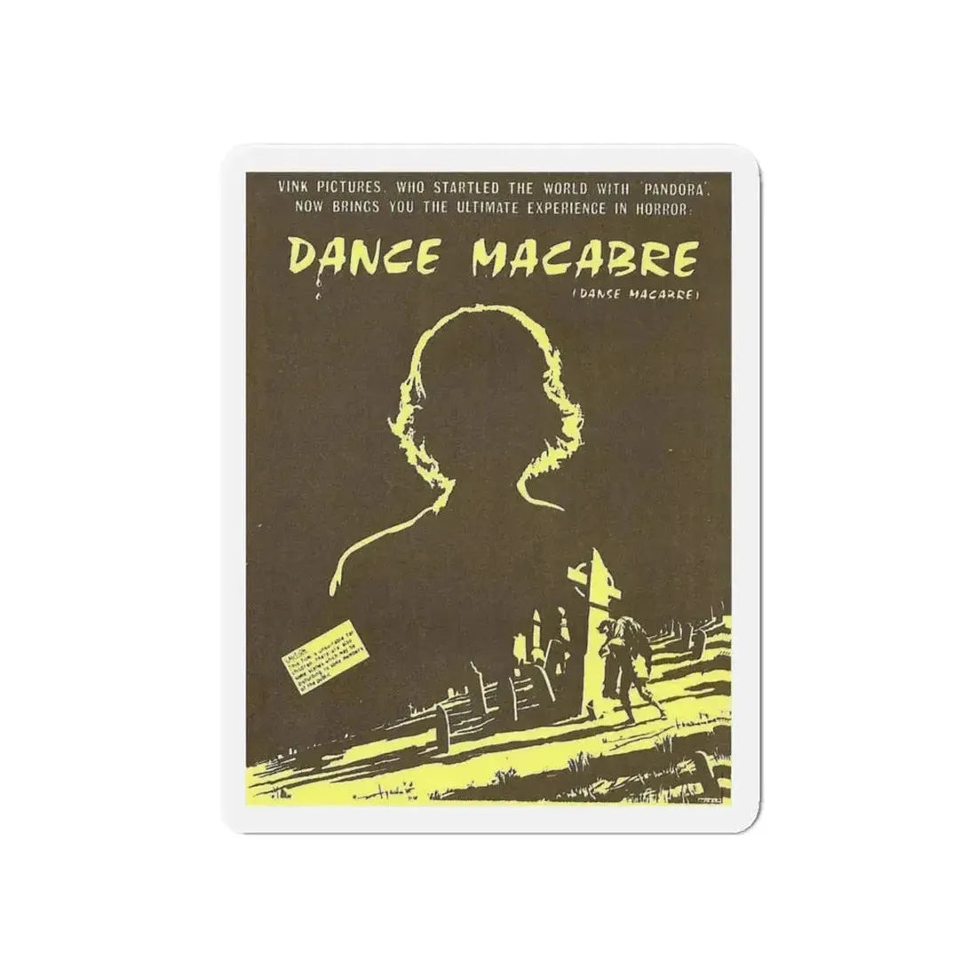 DANCE MACABRE 1986 Movie Poster - Refrigerator Magnet 6 Inch - The Sticker Space