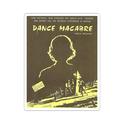 DANCE MACABRE 1986 Movie Poster - STICKER Vinyl Kiss-Cut Decal 4 Inch White - The Sticker Space