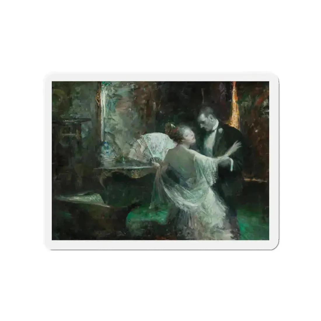 Dancers, 1921 (Magazine Illustration) Refrigerator Magnet 2 Inch - The Sticker Space