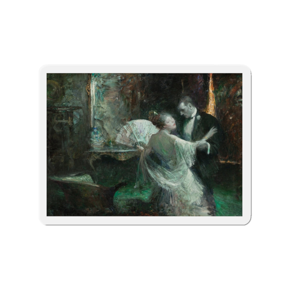 Dancers, 1921 (Magazine Illustration) Refrigerator Magnet-2" x 2"-The Sticker Space