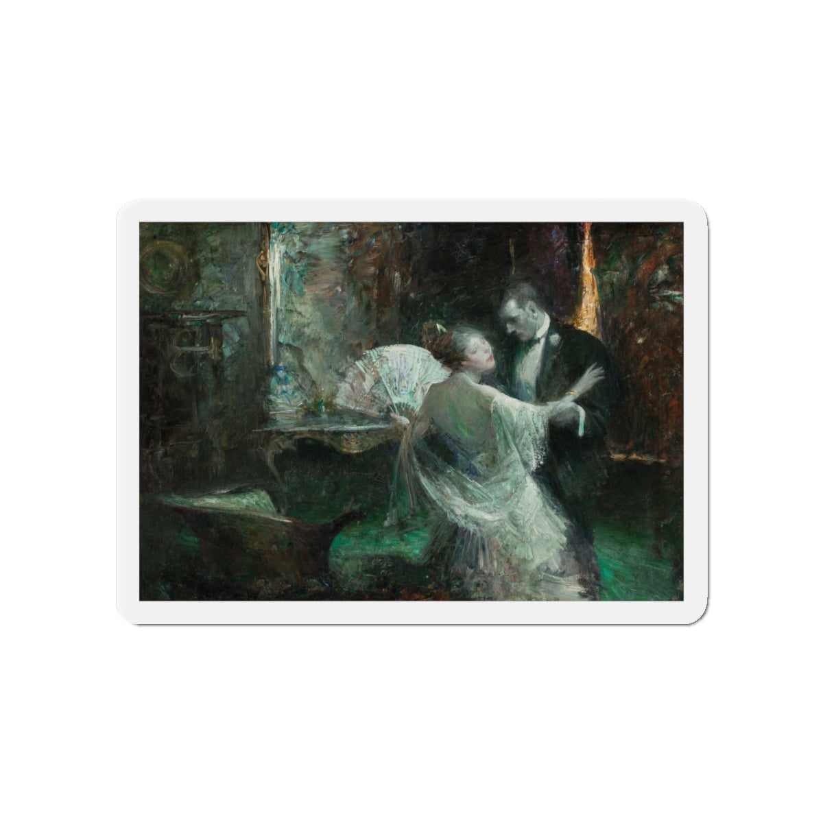 Dancers, 1921 (Magazine Illustration) Refrigerator Magnet-4" x 4"-The Sticker Space