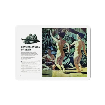 Dancing Angels of Death, True magazine, September 1955 (Magazine Illustration) Refrigerator Magnet - The Sticker Space