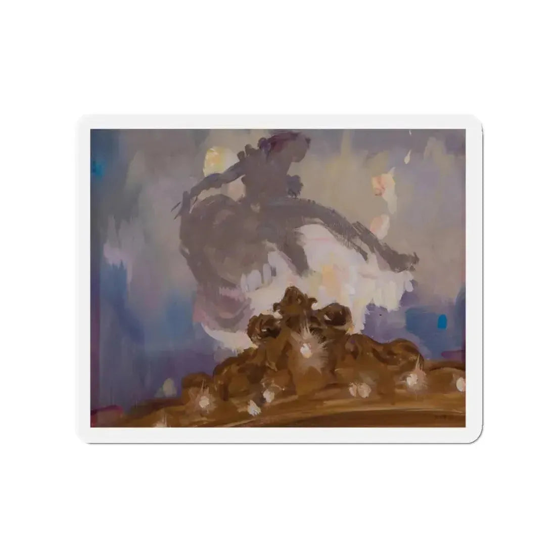 Dancing girl in the footlights, from the collection of David A. Constable (ca. 1930s) (Magazine Illustration) Refrigerator Magnet 3 Inch - The Sticker Space