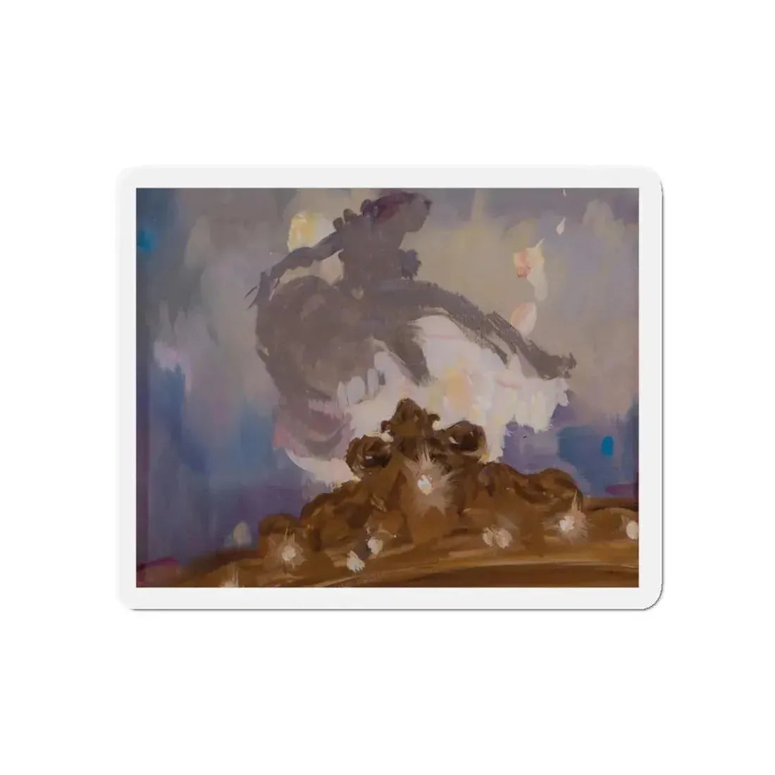 Dancing girl in the footlights, from the collection of David A. Constable (ca. 1930s) (Magazine Illustration) Refrigerator Magnet 5 Inch - The Sticker Space